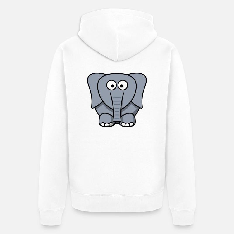 Elephant Elephant Cirque - Veste à capuche bio Premium Unisexe - blanc