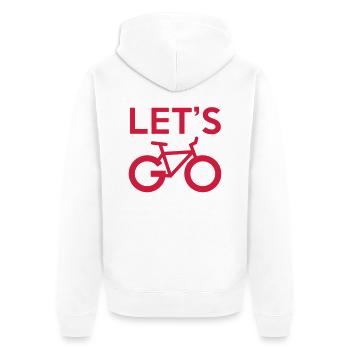 Let's go bike ! - Veste à capuche bio Premium Unisexe - blanc - Dos - Thijin (182cm)
