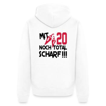 total_scharf_20 - Veste à capuche bio Premium Unisexe - blanc - Dos - Thijin (182cm)