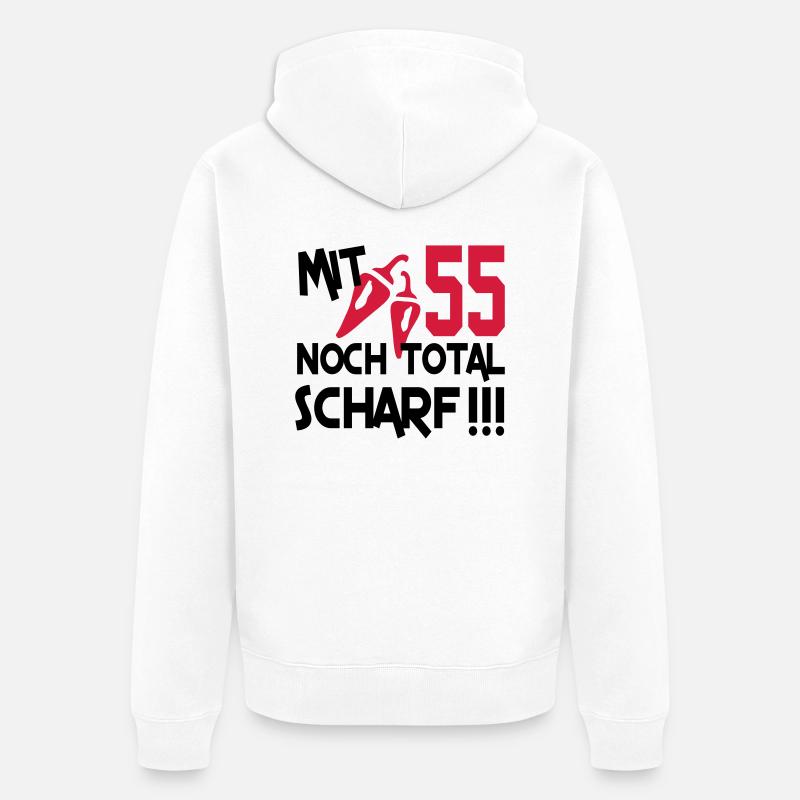 total_scharf_55 - Veste à capuche bio Premium Unisexe - blanc