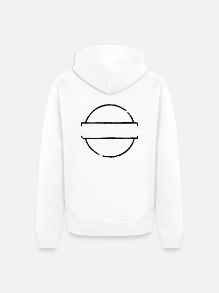 leer empty vide vacía - Unisex Premium Bio Zip Hoodie - Weiß
