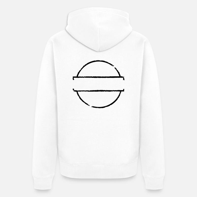leer empty vide vacía - Unisex Premium Bio Zip Hoodie - Weiß