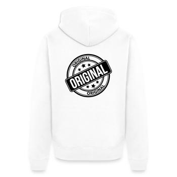 Original - Unisex Premium Organic Zip Hoodie - white - Back - Thijin (182cm)