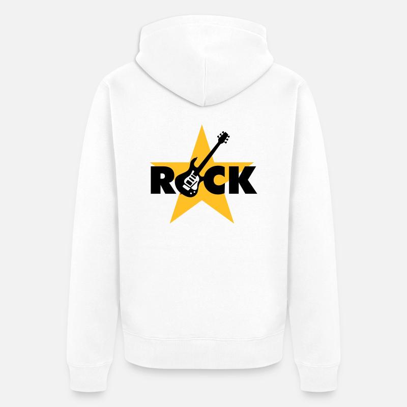 rock_star_042013_b_2c - Unisex Premium Bio Zip Hoodie - Weiß