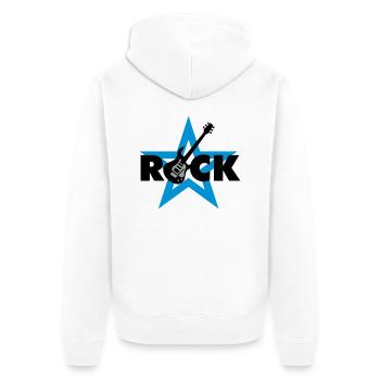 rock_star_042013_c_3c - Unisex Premium Organic Zip Hoodie - white - Back - Thijin (182cm)