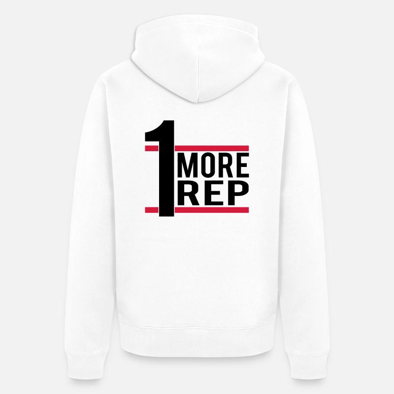 1 More Rep - Veste à capuche bio Premium Unisexe - blanc
