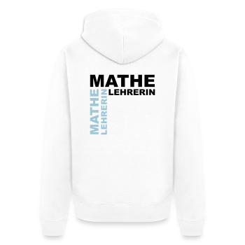 Mathe Lehrerin - V2 - Unisex Premium Bio Zip Hoodie - Weiß - Hinten - Thijin (182cm)