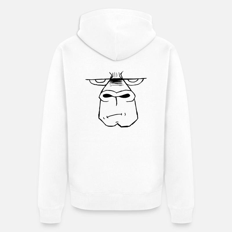 Ape - Unisex Premium Bio Zip Hoodie - Weiß