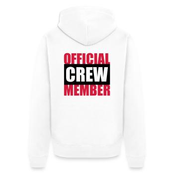 Official Crew Member - Veste à capuche bio Premium Unisexe - blanc - Dos - Thijin (182cm)