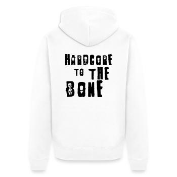 Hardcore - Unisex Premium Organic Zip Hoodie - white - Back - Thijin (182cm)