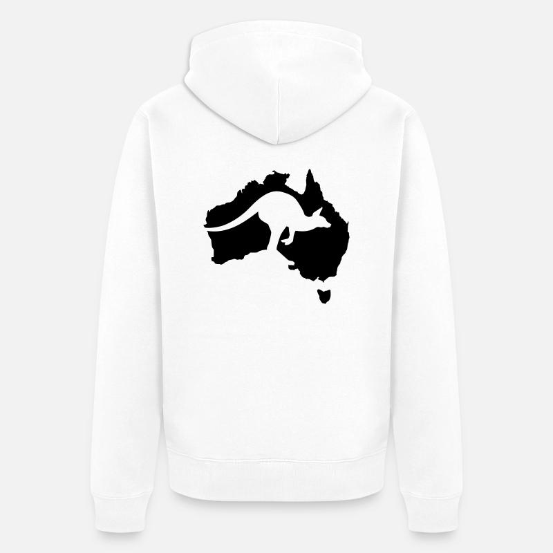 Australien - Unisex Premium Bio Zip Hoodie - Weiß