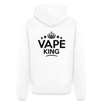 vape king keep calm style crown stars - Unisex Premium Organic Zip Hoodie - white - Back - Thijin (182cm)