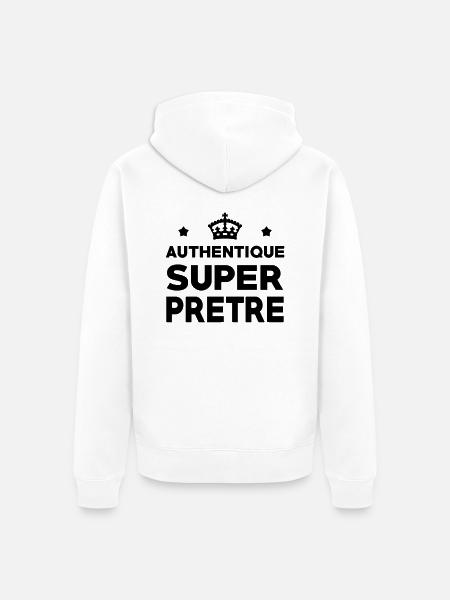 Prêtre / Pretre / Curé / Catho / Catholique - Veste à capuche bio Premium Unisexe - blanc