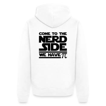 Come To The Nerd Side - We have Pi - Unisex Premium Bio Zip Hoodie - Weiß - Hinten - Thijin (182cm)