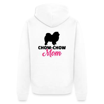 Chow-Chow - Unisex Premium Bio Zip Hoodie - Weiß - Hinten - Thijin (182cm)