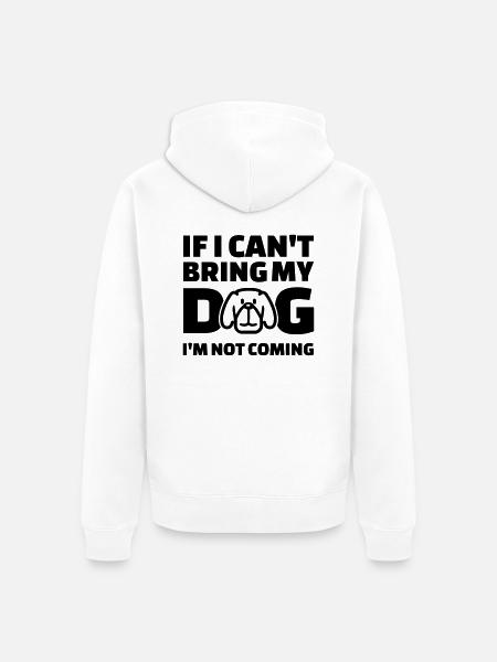 Hund Spruch - Unisex Premium Bio Zip Hoodie - Weiß