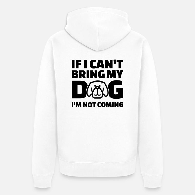 Chien Dicton - Veste à capuche bio Premium Unisexe - blanc