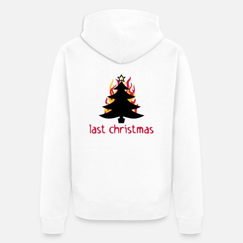 last christmas - Veste à capuche bio Premium Unisexe - blanc