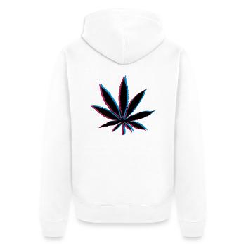 Herbe à effet 3D - Veste à capuche bio Premium Unisexe - blanc - Dos - Thijin (182cm)