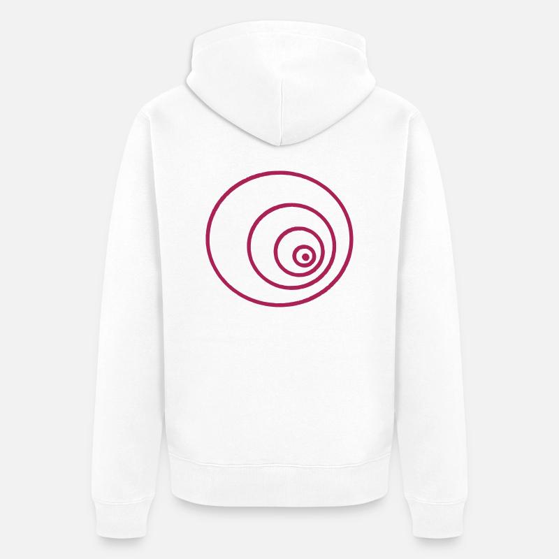 Cercles - Veste à capuche bio Premium Unisexe - blanc