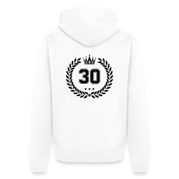 Armoiries 30 - Veste à capuche bio Premium Unisexe - blanc - Dos - Thijin (182cm)