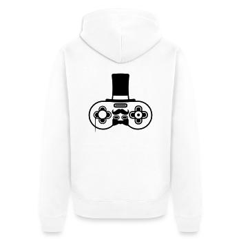 Sir old controller retro - Unisex Premium Organic Zip Hoodie - white - Back - Thijin (182cm)