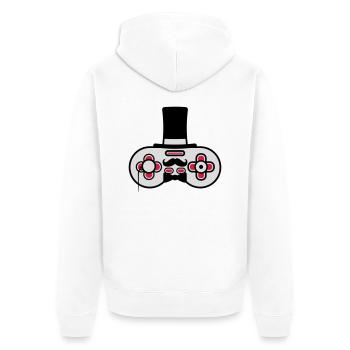 Messieurs vieux contrôleur rétro - Veste à capuche bio Premium Unisexe - blanc - Dos - Thijin (182cm)