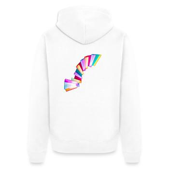Colorful (RGB) light painting - Unisex Premium Organic Zip Hoodie - white - Back - Thijin (182cm)