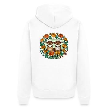 Loutres souci - Veste à capuche bio Premium Unisexe - blanc - Dos - Thijin (182cm)