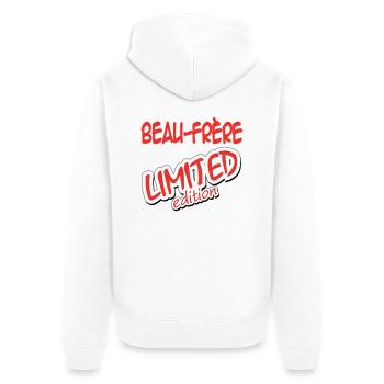 Brother-in-law LIMITED EDITION - Unisex Premium Organic Zip Hoodie - white - Back - Thijin (182cm)
