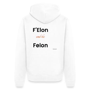 Le criminel et le criminel - Veste à capuche bio Premium Unisexe - blanc - Dos - Thijin (182cm)