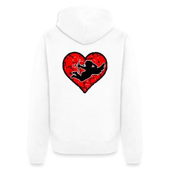 Picsart 25 06 17 19 12 01 543 - Unisex Premium Organic Zip Hoodie - white - Back - Thijin (182cm)