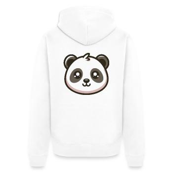 Visage pastel panda - Veste à capuche bio Premium Unisexe - blanc - Dos - Thijin (182cm)