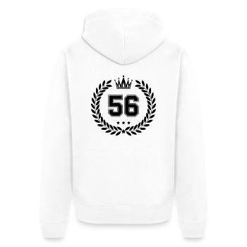 Armoiries 56 - Veste à capuche bio Premium Unisexe - blanc - Dos - Thijin (182cm)