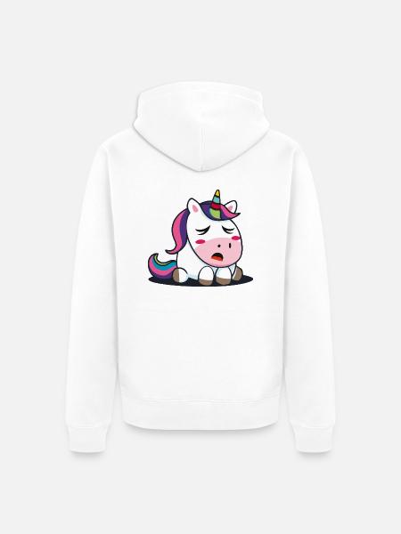 Bébé licorne - Veste à capuche bio Premium Unisexe - blanc