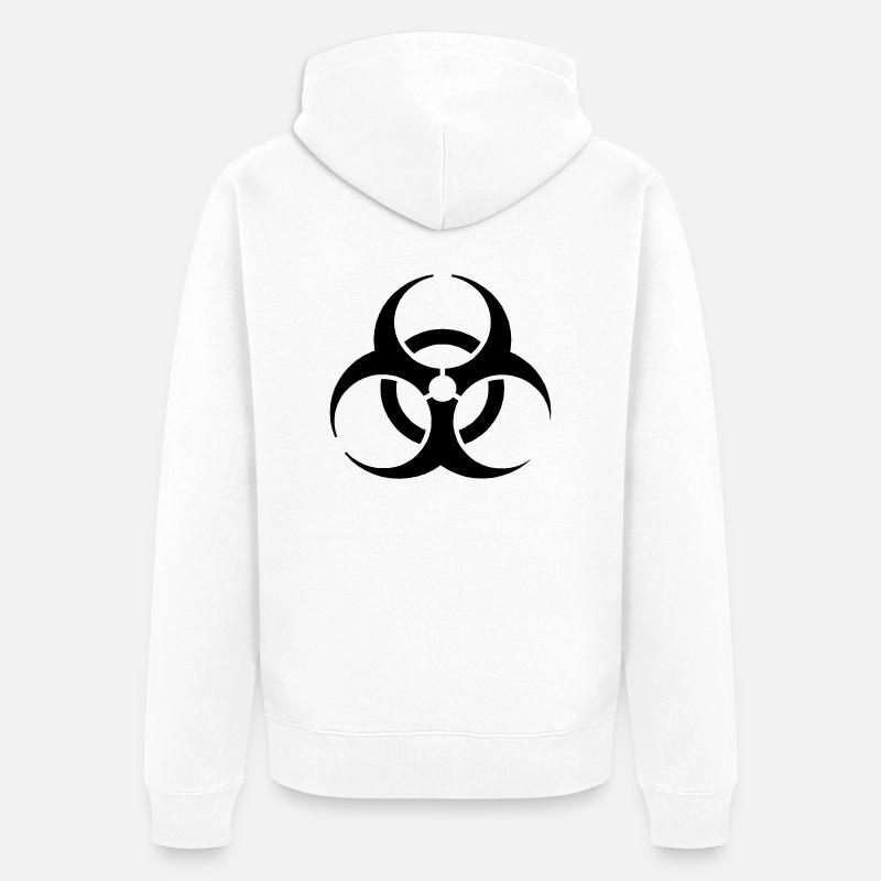 biohazard - Veste à capuche bio Premium Unisexe - blanc
