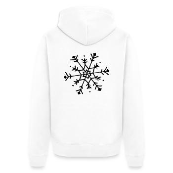 Cute snowflake - Unisex Premium Bio Zip Hoodie - Weiß - Hinten - Thijin (182cm)