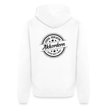 Akkordeon - Unisex Premium Bio Zip Hoodie - Weiß - Hinten - Thijin (182cm)