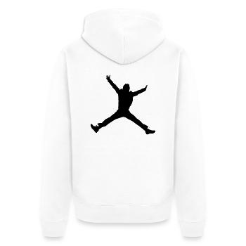 Singer and Dancer Silhouette vector design - Unisex Premium Organic Zip Hoodie - white - Back - Thijin (182cm)