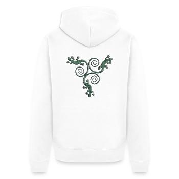 GECKO triple 3 - Veste à capuche bio Premium Unisexe - blanc - Dos - Thijin (182cm)