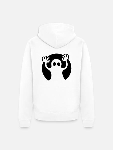 buh_092011_b_1c - Unisex Premium Bio Zip Hoodie - Weiß