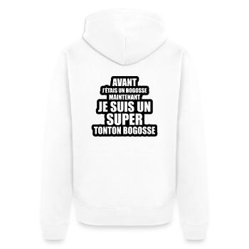 je suis un super tonton bogosse - Veste à capuche bio Premium Unisexe - blanc - Dos - Thijin (182cm)