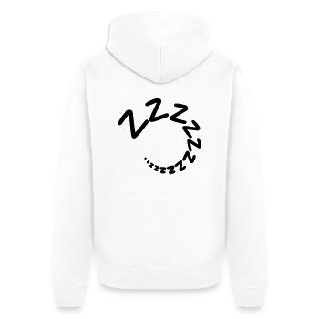 Sleeping - Unisex Premium Organic Zip Hoodie - white - Back - Thijin (182cm)