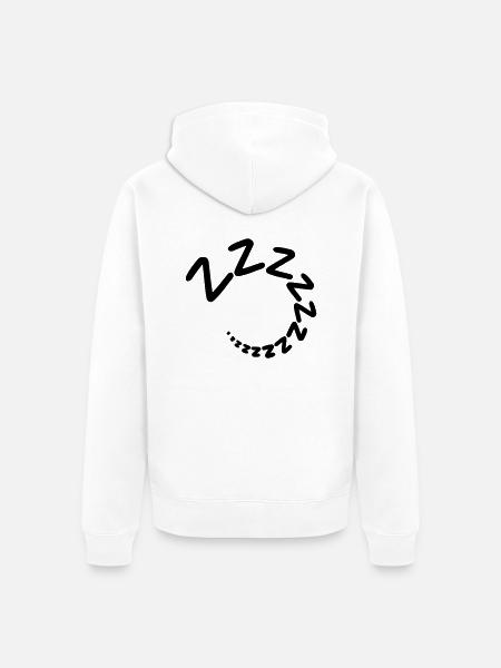 Schlafen Schnarchen - Unisex Premium Bio Zip Hoodie - Weiß