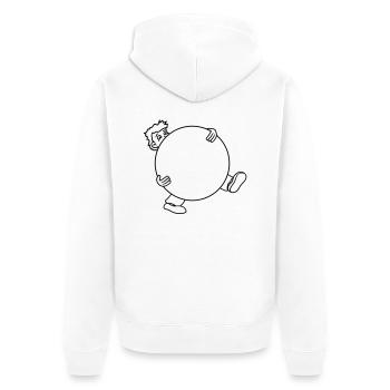 ball ball carry big heavy man figu - Unisex Premium Organic Zip Hoodie - white - Back - Thijin (182cm)