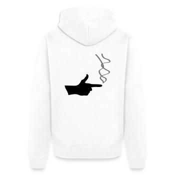 fingergun 2c - Veste à capuche bio Premium Unisexe - blanc - Dos - Thijin (182cm)