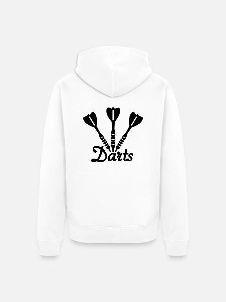 Jeu de fléchettes - Veste à capuche bio Premium Unisexe - blanc