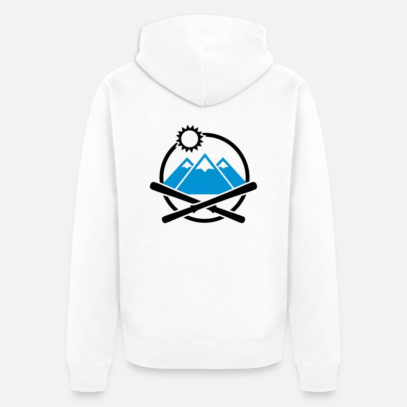 Ski - Veste à capuche bio Premium Unisexe - blanc