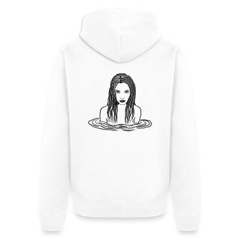 Eaux de baignade Gothic Girl - Veste à capuche bio Premium Unisexe - blanc - Dos - Thijin (182cm)