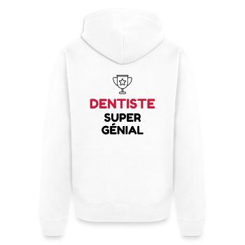 dentiste / dent / médecin / médecine - Veste à capuche bio Premium Unisexe - blanc - Dos - Thijin (182cm)